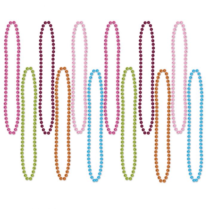 Beistle 33" Plastic Party Beads Assorted Colors