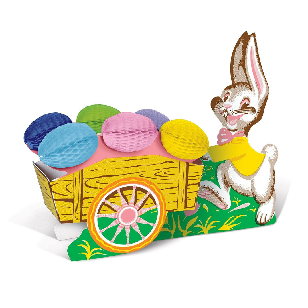 Beistle 40556 Vintage Easter Bunny w/Cart 10.5"