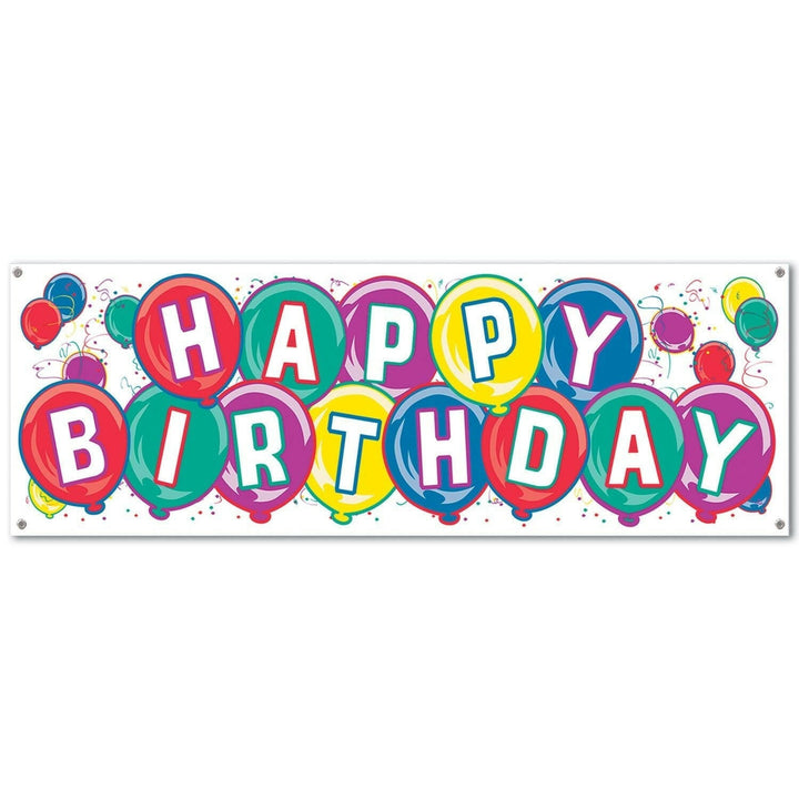 Beistle 50135 Happy Birthday Banner 5' x 21"ShopAtDean