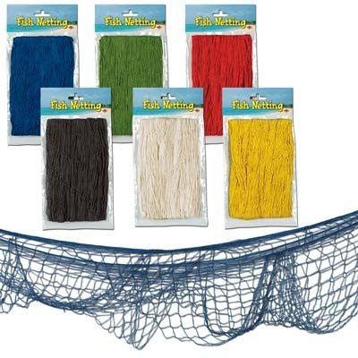 Beistle 50301-A Fish Netting Assorted Colors 12' x 4'