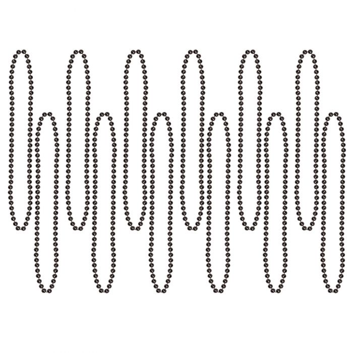 Beistle 50570-BK Black Bead Necklace 12/Pack