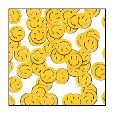 Beistle 50611 Fanci-Fetti Yellow Smile Faces