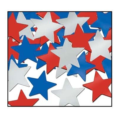 Beistle 50621-RSB Fanci-Fetti Patriotic Stars