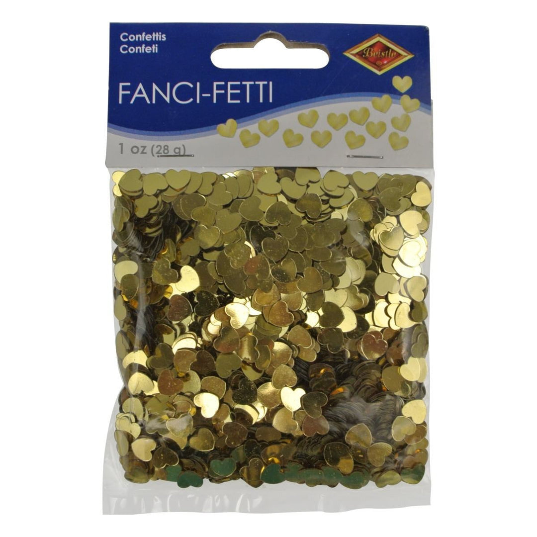 Beistle 50622-GD Fanci-Fetti Gold Hearts