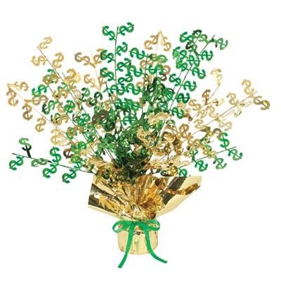 Beistle 50823 "$" Gleam 'N Burst Centerpiece 15"