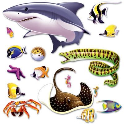 Beistle 52074 Marine Life Props 16 Count