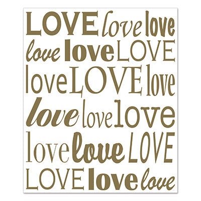 Beistle 53302  "Love" Insta-Mural Backdrop 5' x 6'