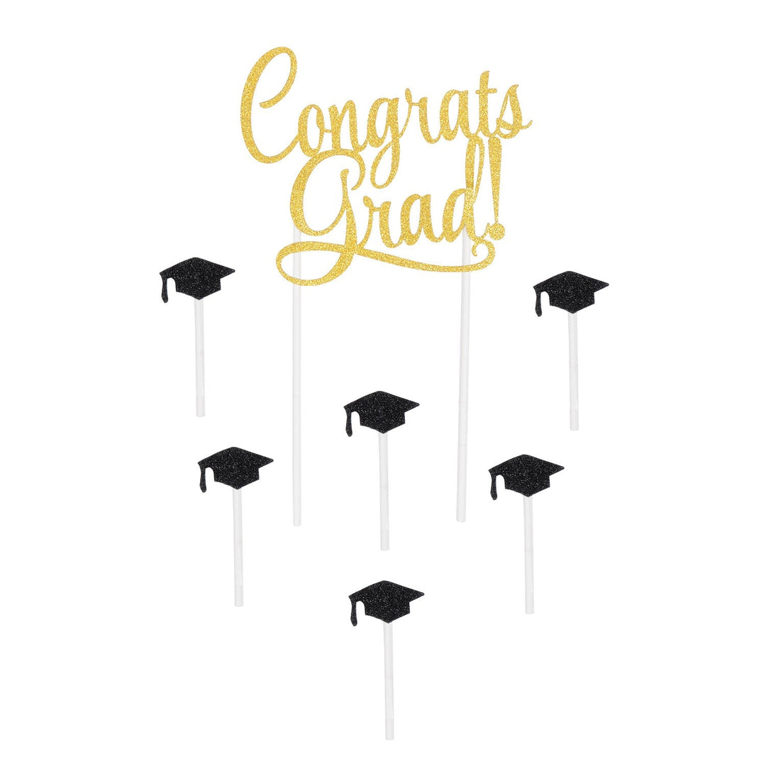 Beistle 53341 Congrats Grad Cake Toppers 5" x 8.5"
