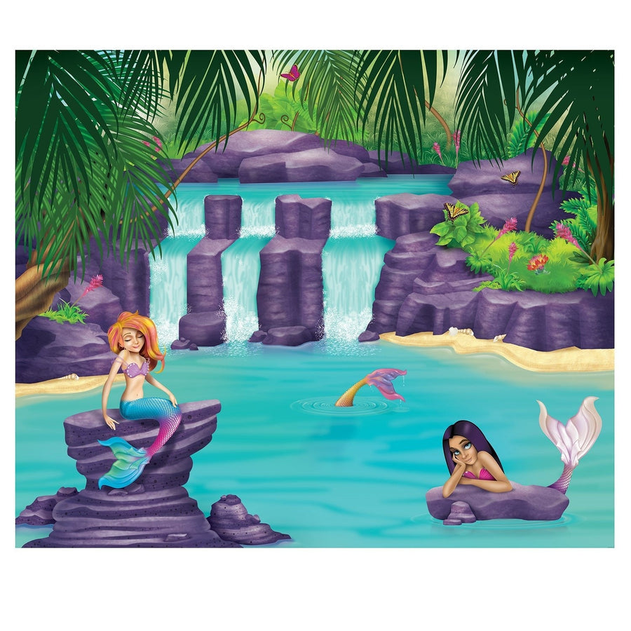 Beistle 53447 Mermaid Lagoon Insta-Mural 5' x 6'ShopAtDean