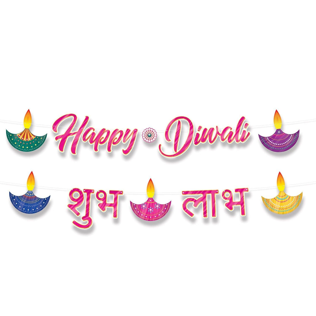 Beistle 53714 7.25" X 5' Happy Diwali Banner
