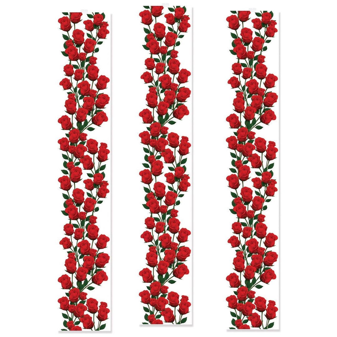 Beistle 54967 6' x 12" Rose Panels 3 Count