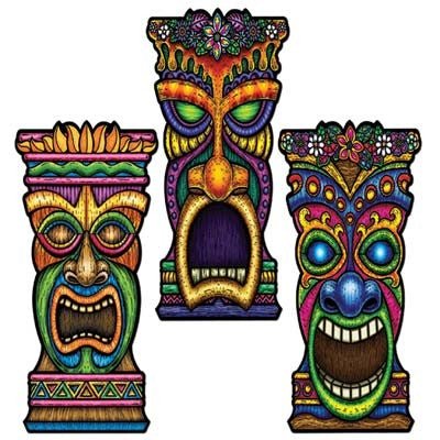 Beistle 55331 Tiki Cutouts 22"