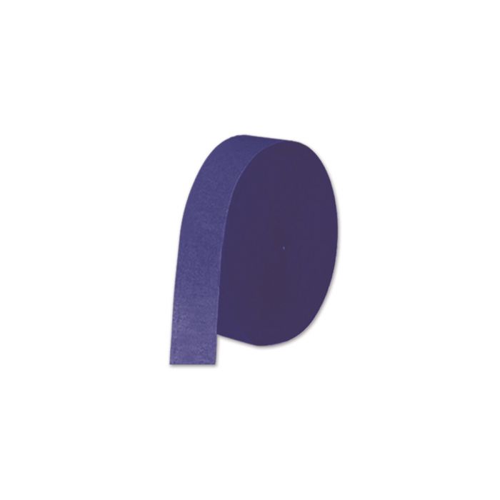 Beistle 55336-B Dark Blue Crepe Streamer - 1.75" x 85'