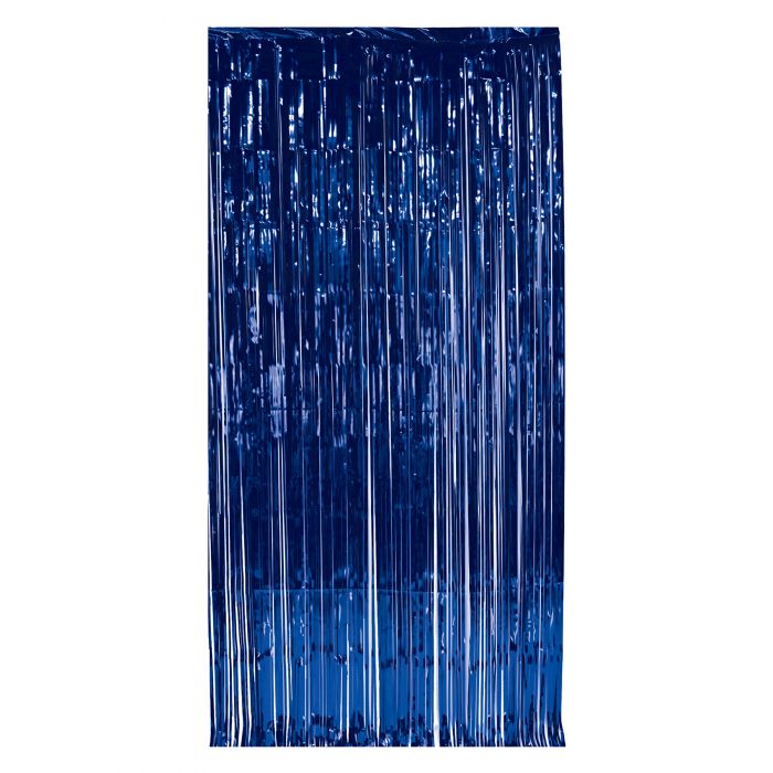 Beistle 55410-B 3' x 8' Blue Metallic Curtain