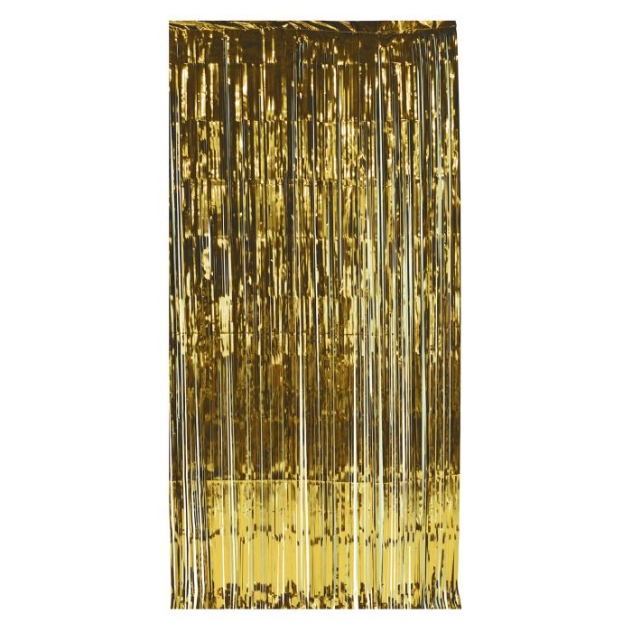 Beistle 55410-GD 3' x 8' Gold Metallic Curtain