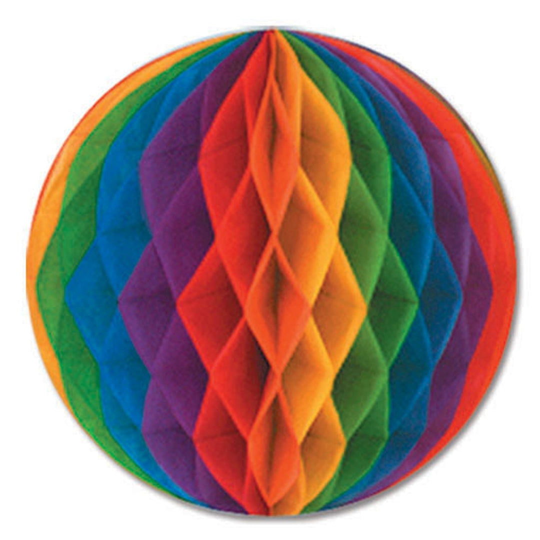 Beistle 55612-RB 12" Rainbow Decorative Tissue Ball
