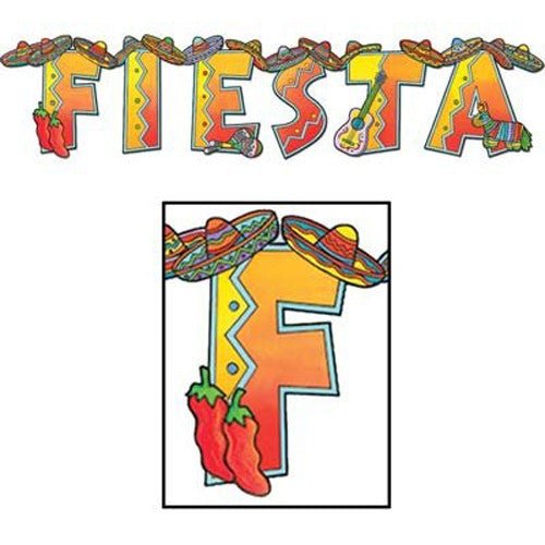 Beistle 55681 8" X 35" Jointed Fiesta Banner/Streamer