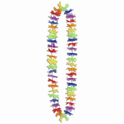 Beistle 57391-50 Silk 'N Petals Rainbow Floral Lei 40"