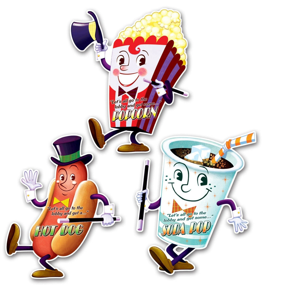 Beistle 57464 3 Count Movie Cutouts 18"