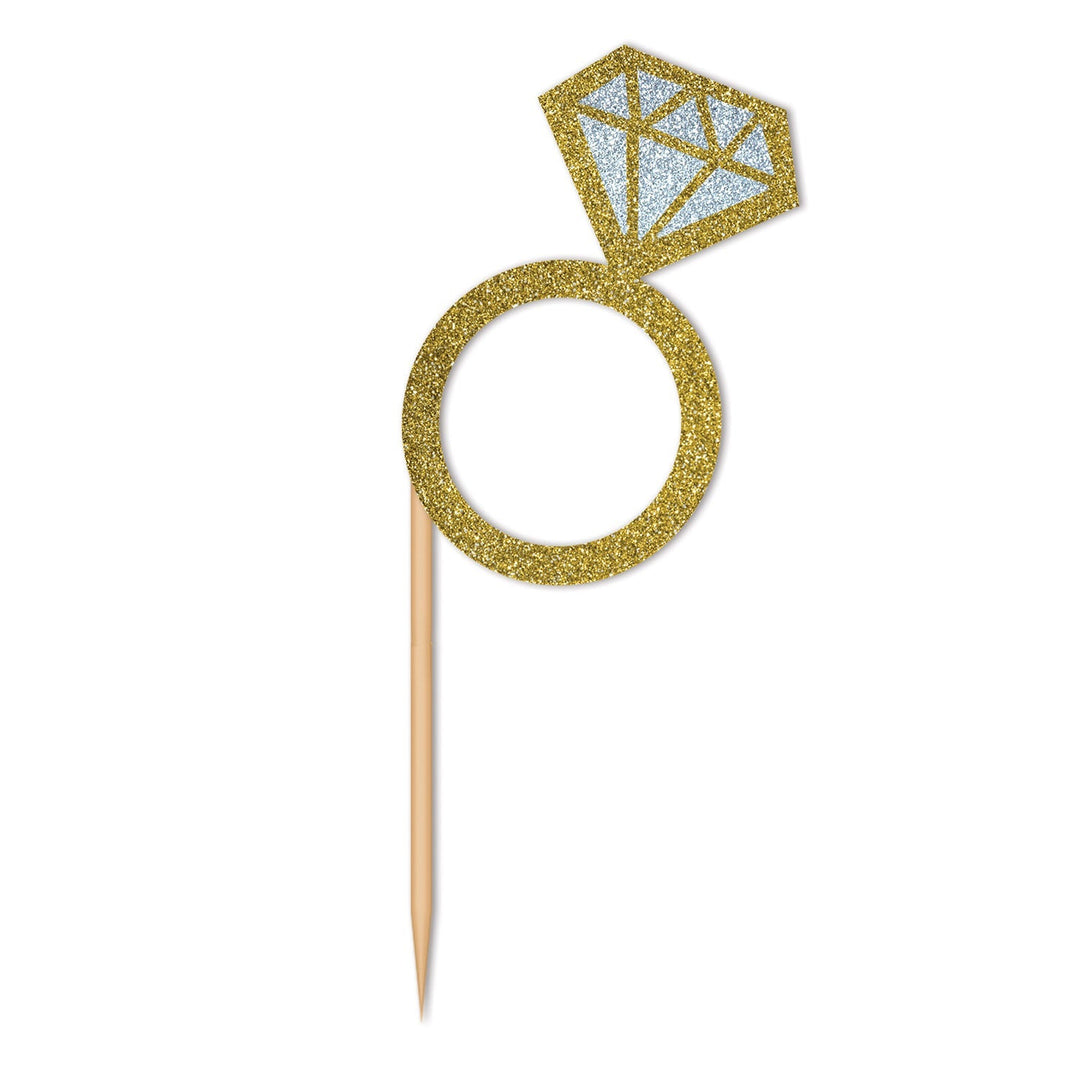 Beistle 59999 Diamond Ring Cake Toppers 3"