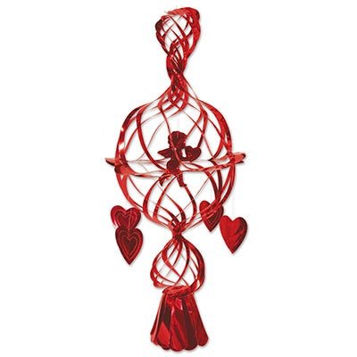 Beistle 70014 Metallic Cupid and Heart Swirl