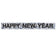 Beistle 80880-S Silver Metallic Happy New Year Fringe Banner 7.5" x 5'