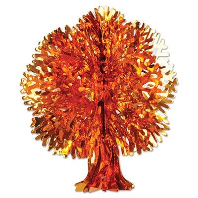 Beistle 90526 Metallic Fall Tree 13"