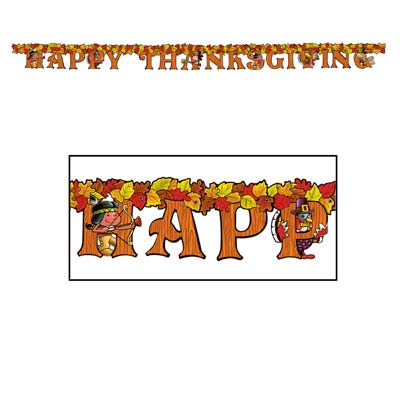 Beistle 99213 Happy Thanksgiving Streamer 5" X 6'