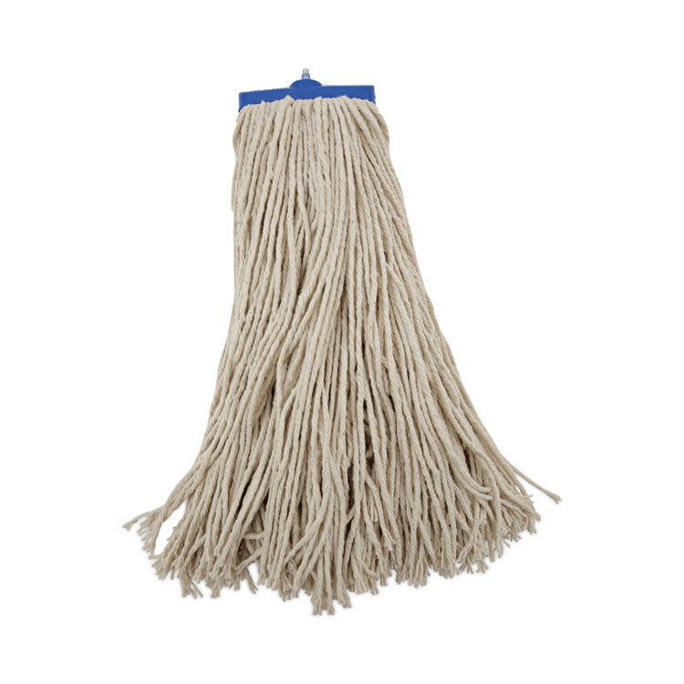 Boardwalk BWK720C 20 oz Economical Lie - Flat White Cotton Fiber Mop HeadShopAtDean