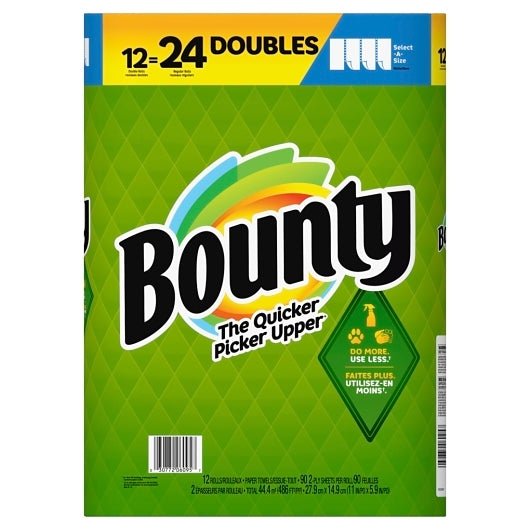 Bounty Base Select-A-Size Roll White Paper Towel 12/Case