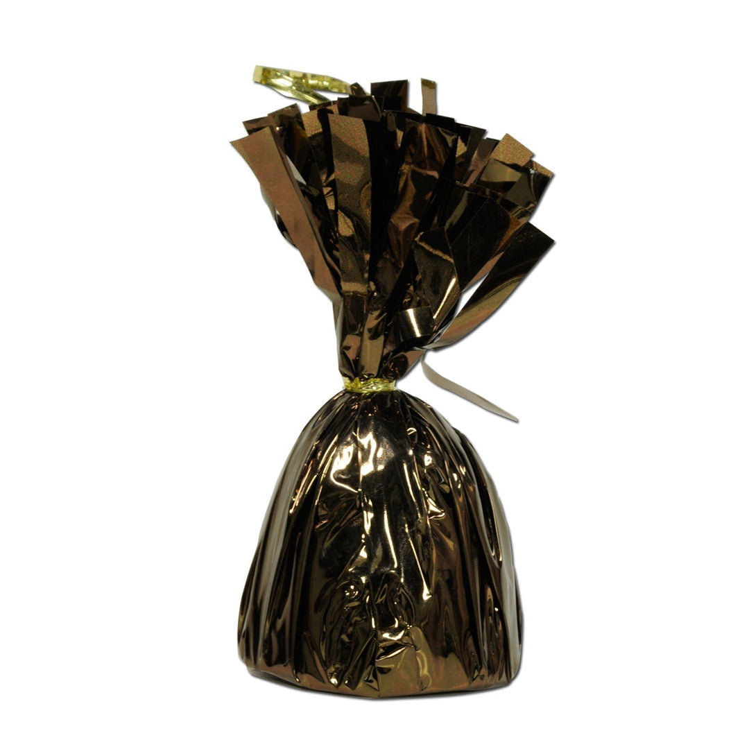 Beistle Metallic Wrapped Balloon Weight Brown 6 oz