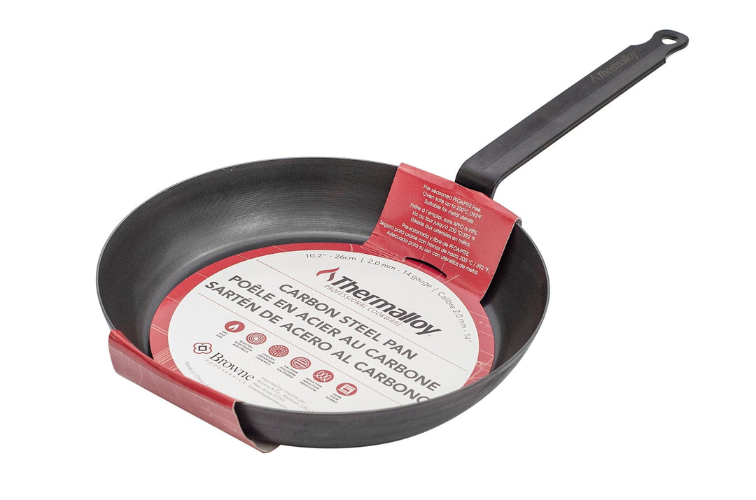 Browne Foodservice 573740 Carbon Steel Fry Pan 10.2"