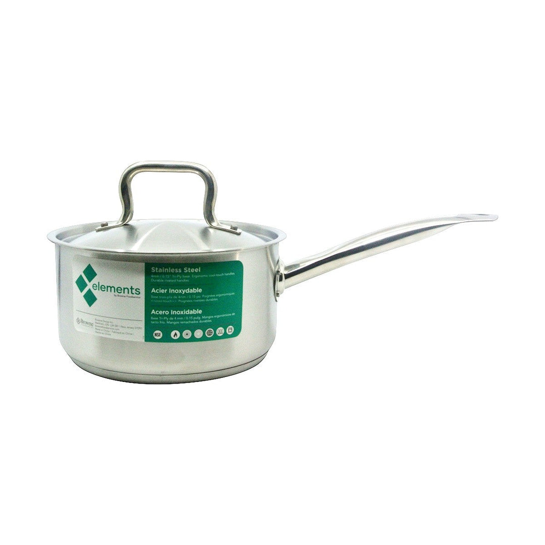 Browne Foodservice 5734032 Stainless Steel Sauce Pan with Lid 2 qt