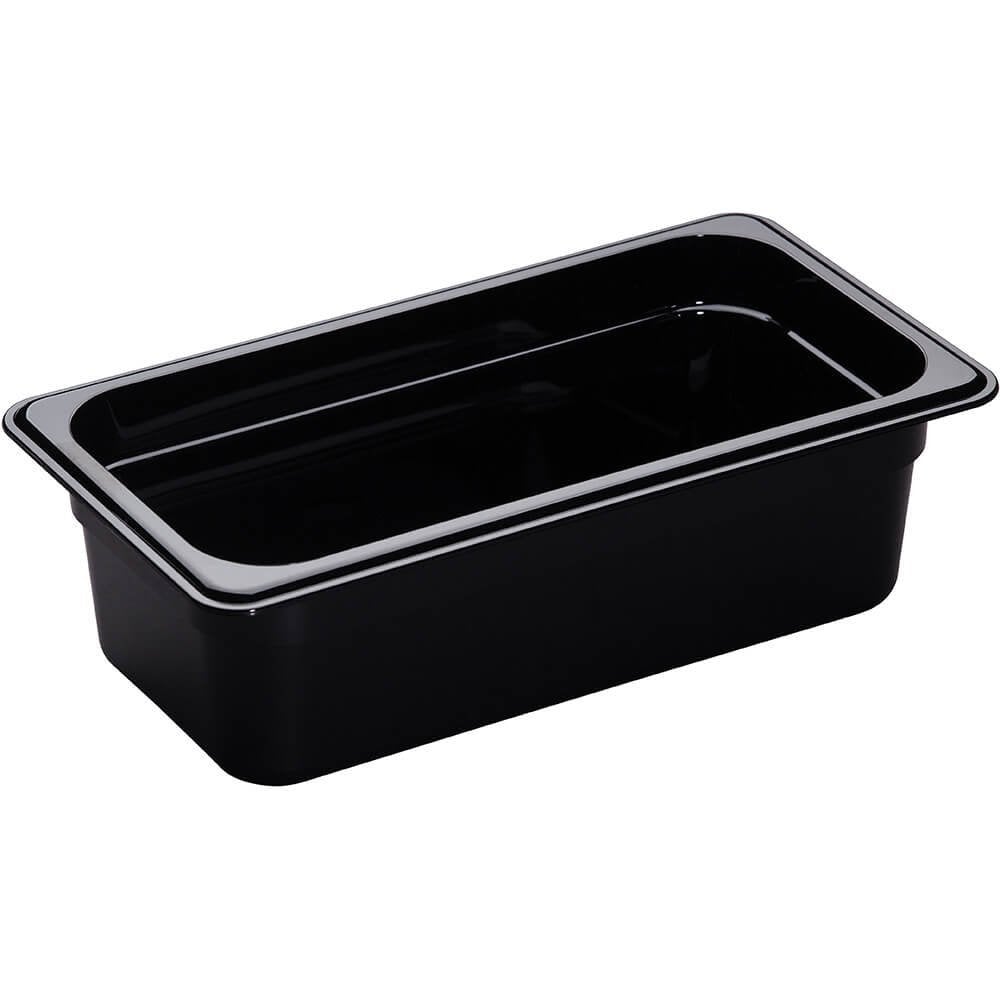 Cambro Camwear 34CW110 1/3 Size 4" Black Food Pan
