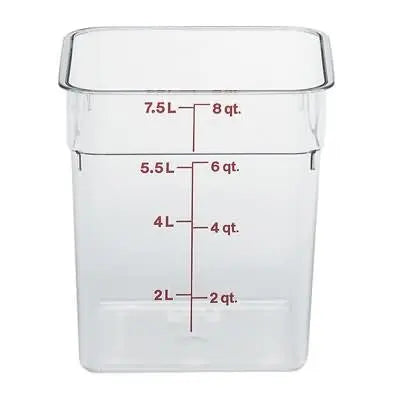 Cambro 8SFSCW-135 8 Qt Clear Square Container Cam-Wear