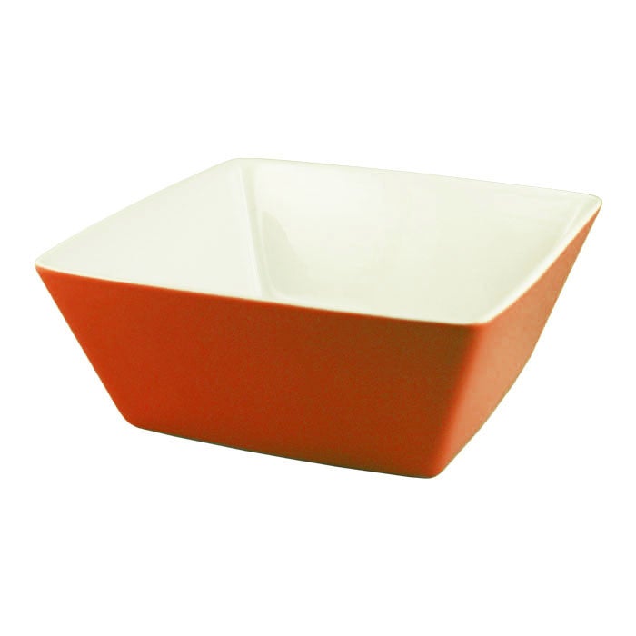 Cardinal R0485 7" Porcelain Square Mix Up Bowl Burgundy