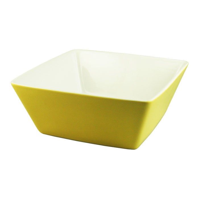 Cardinal R0488 8-1/8" Porcelain Square Mix Up Lemon Bowl