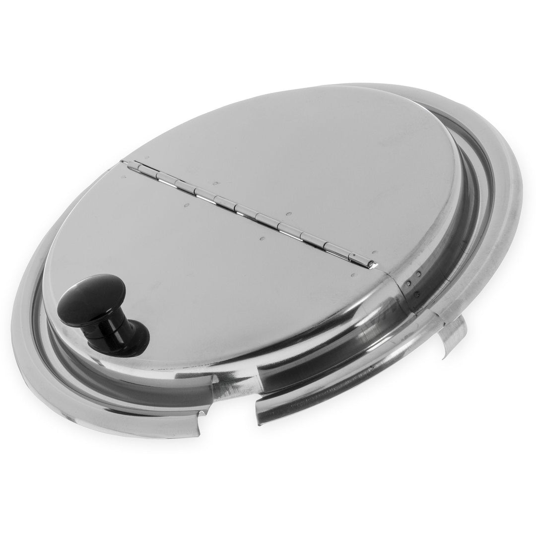 Carlisle 607707H 9.5" Stainless Steel Hinged Cover for 7 qt 7707 Bain Marie