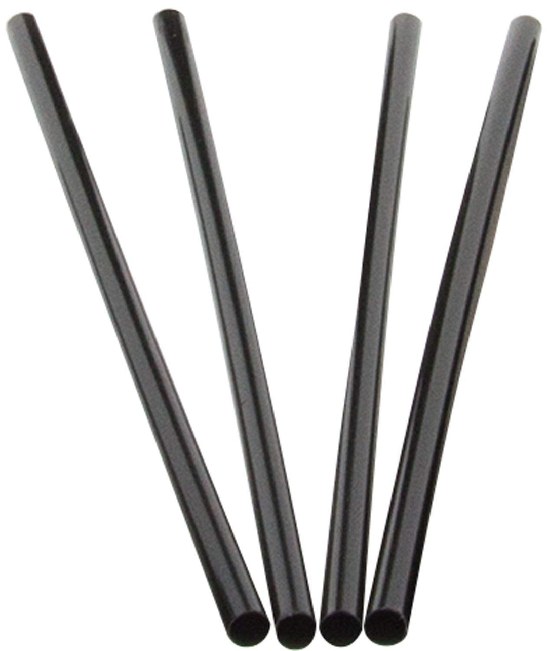 8" Black Smoothie Straws – Wide Plastic Fat Straws