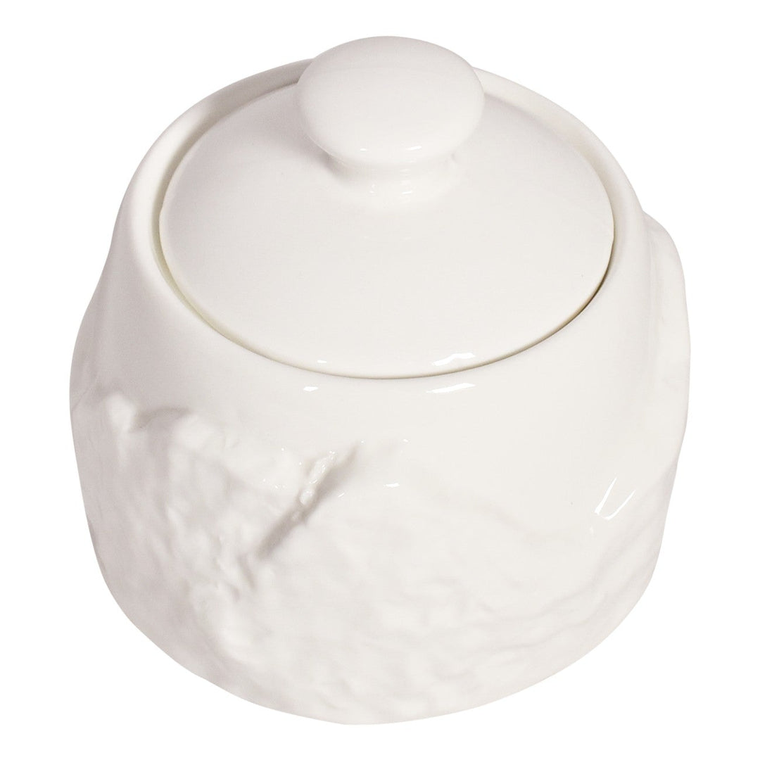 Cheforward Prevail White Sugar Pot with Lid