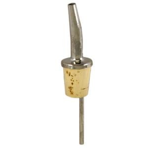 Chrome Tapered Pourer With Cork (285-00) 12/Bag