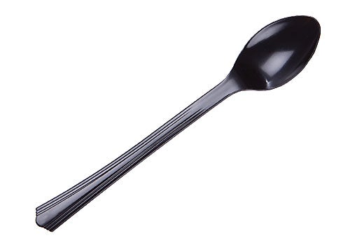 WNA APTSPBL Comet Petites 4.2" Tasting Spoons Black WNA