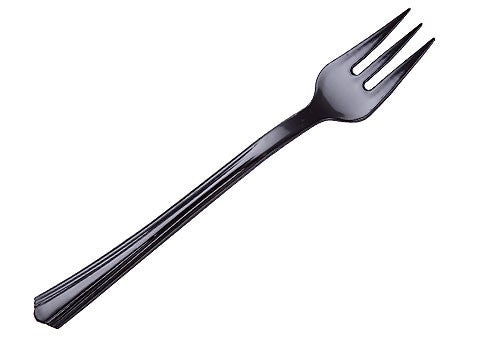 WNA APTFKBK Comet Petites 4.2" Tasting Fork Black