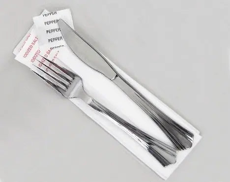 Comet Reflections Fork Knife Salt Pepper Napkin Kit 125/Case