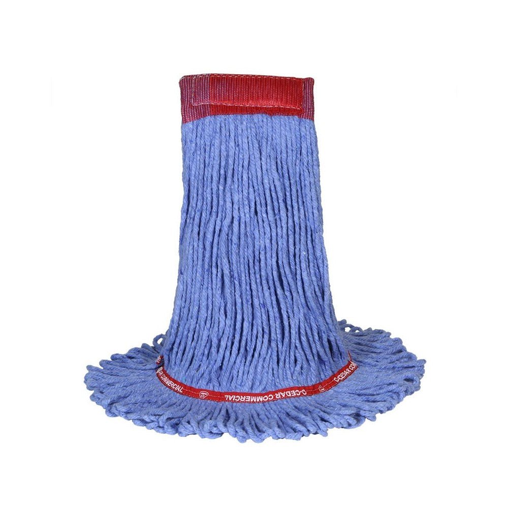 Commercial Large Loop - End Blue 4 Ply Cotton Synthetic Blend Mop HeadShopAtDean