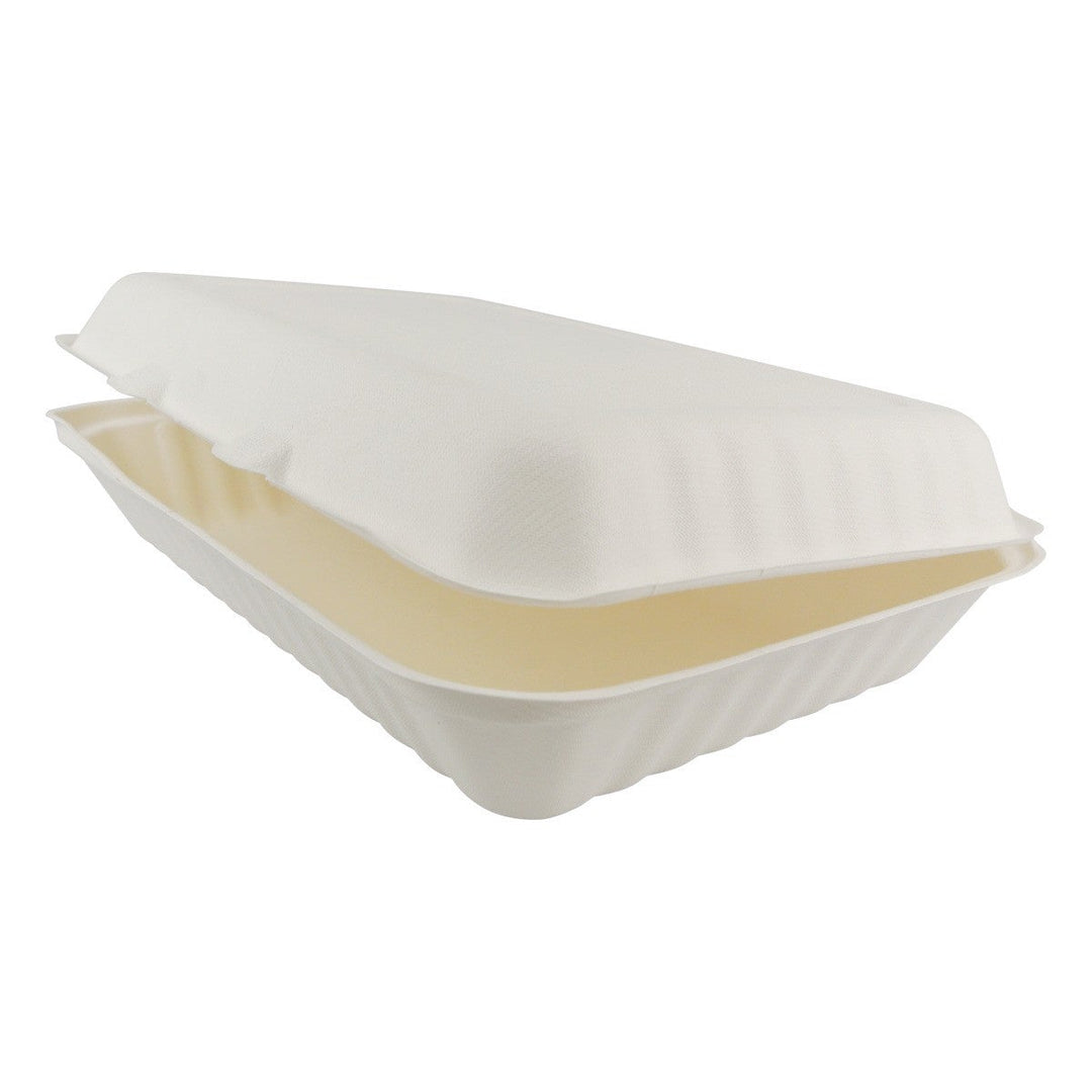 Greenwave TW-BOO-018 Compostable White 9X12X3 "Rib Box"