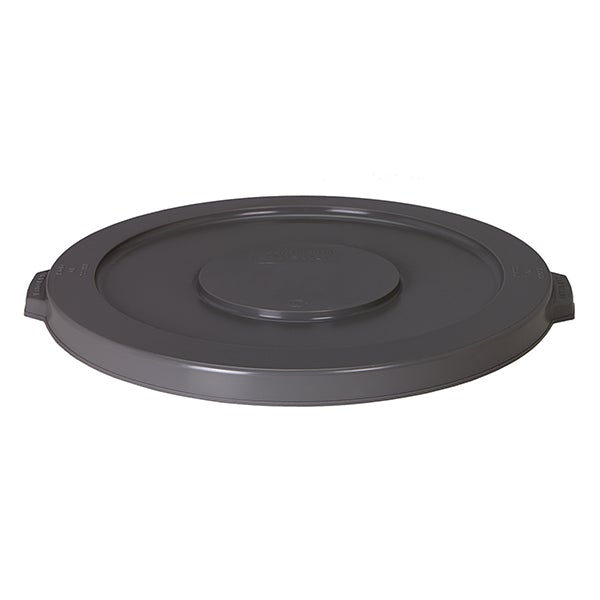 Continental 4445GY Grey Round Flat Receptacle Lid for 44 Gallon Huskee Receptacle