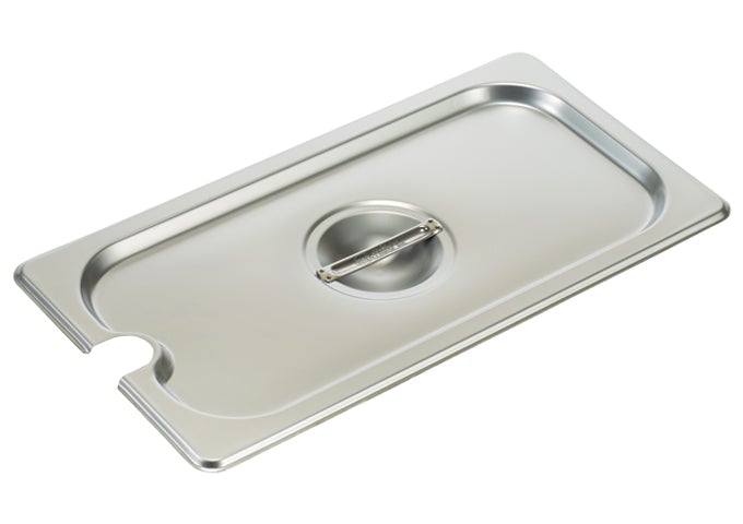 Winco SPCT Slotted Stainless Steel Cover For 1/3 Size Steam Table Pan