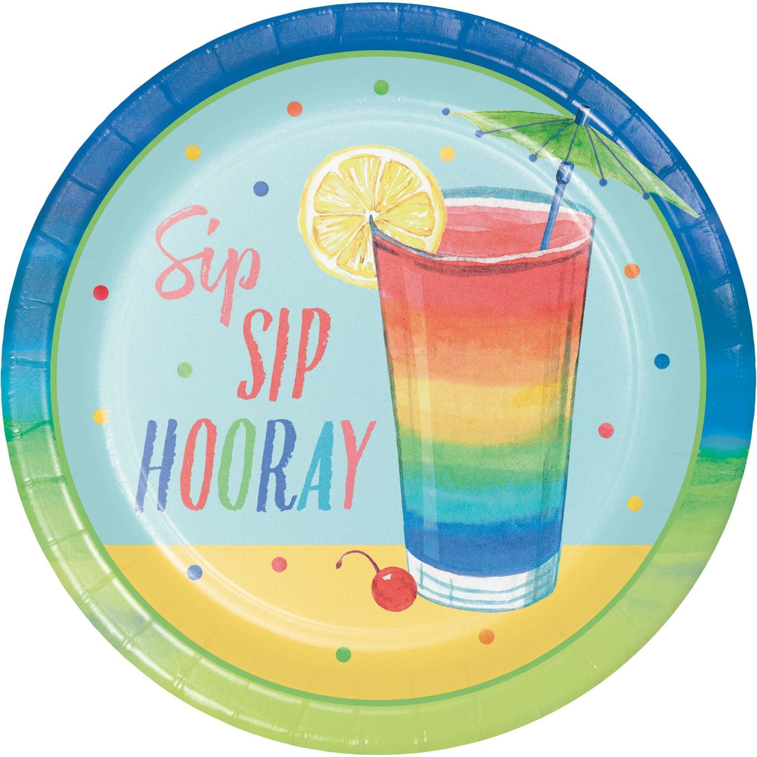 Creative Converting 356081 Sip Sip Hooray 7" Plate