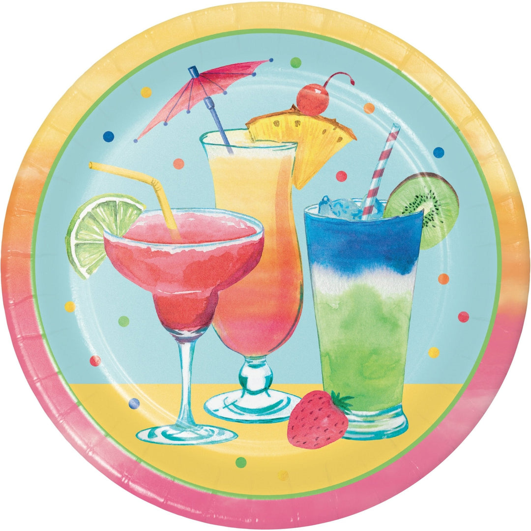 Creative Converting 356082 Summer Cocktails 9" Plate